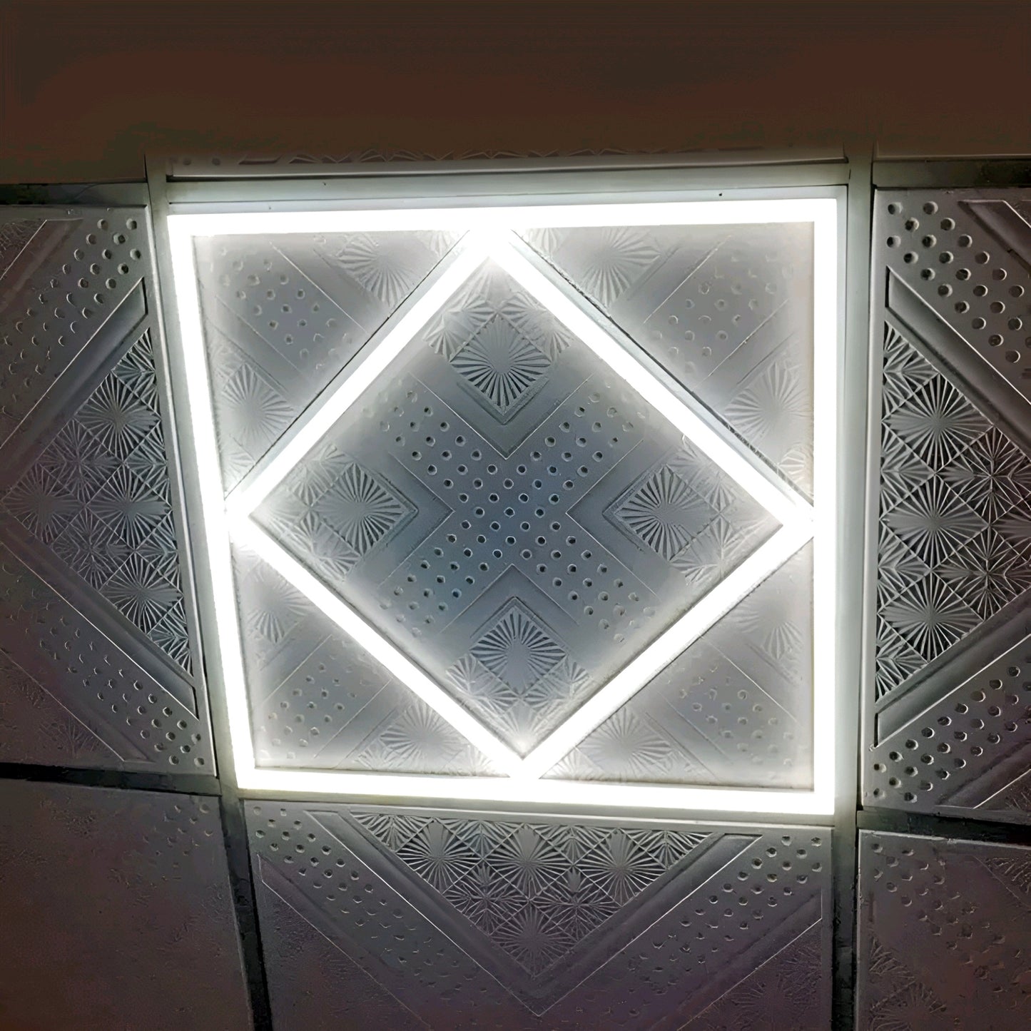 80W Diamond 600x 600 LED Panel Light Super Bright