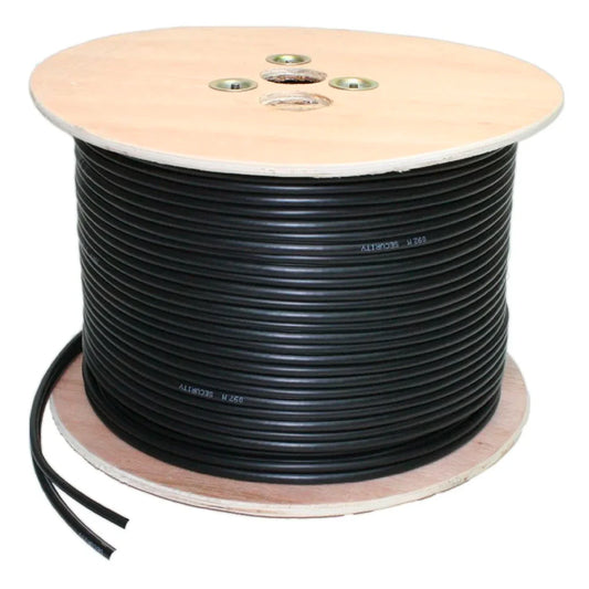 RG59/2 Shotgun CCTV Coaxial Cable with Power 100m - Black (CAB-RG59/2-B)