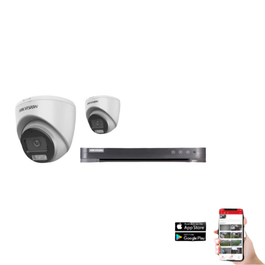 Hikvision POC Hybrid ColorVu 2 Camera 4ch 3K 40M CCTV Kit (HIK-KIT-POC-HYB-3K-2)