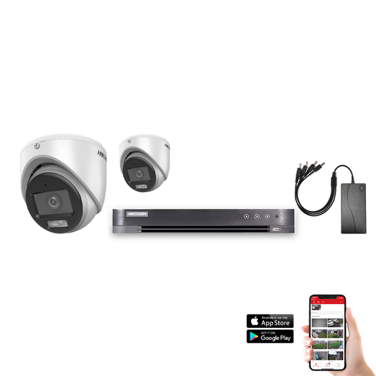 Hikvision Hybrid ColorVu 2 Camera 4ch AoC 3K 20M CCTV Kit (HIK-KIT-TVI-LMFS-3K-2)