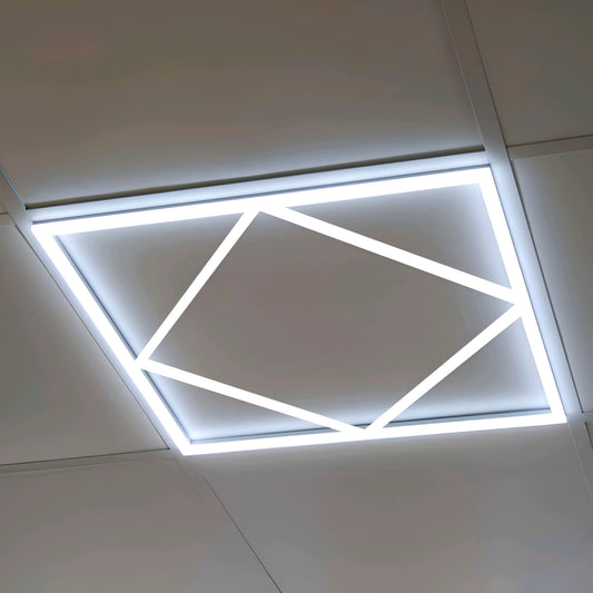 80W Diamond 600x 600 LED Panel Light Super Bright