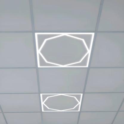 80W Octagon 600x 600 LED Panel Light Super Bright Cool White