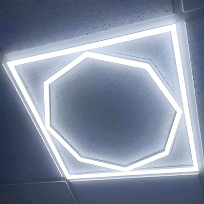 80W Octagon 600x 600 LED Panel Light Super Bright Cool White