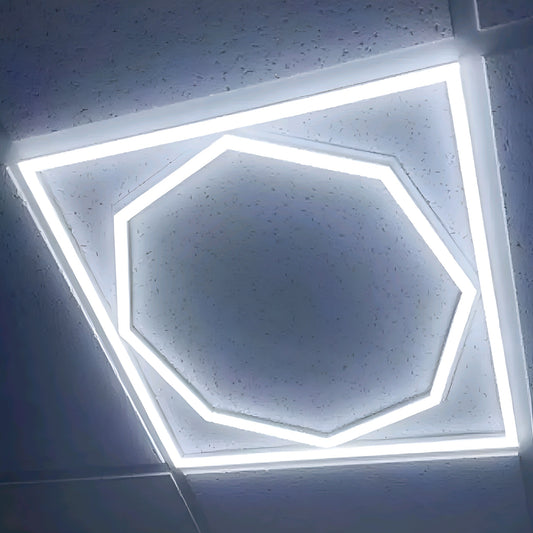 80W Octagon 600x 600 LED Panel Light Super Bright Cool White