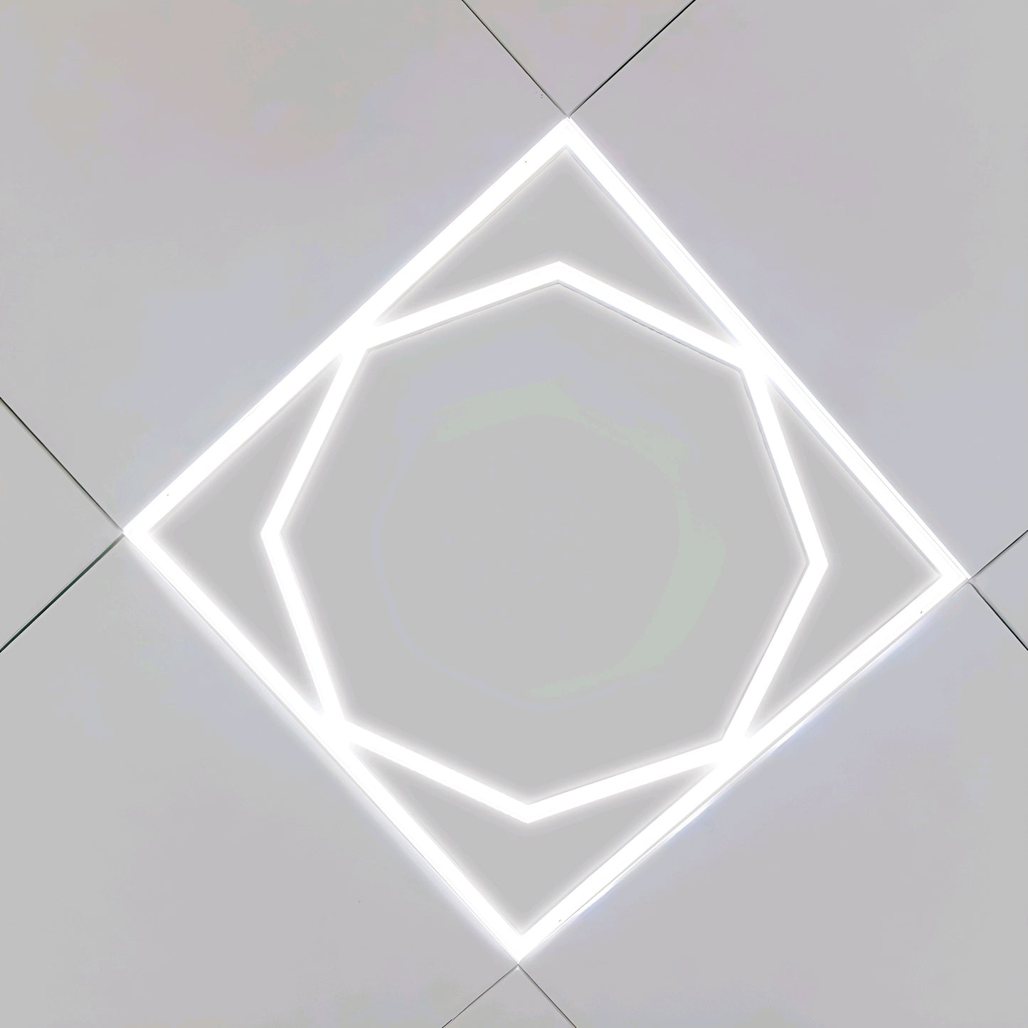 80W Octagon 600x 600 LED Panel Light Super Bright Cool White