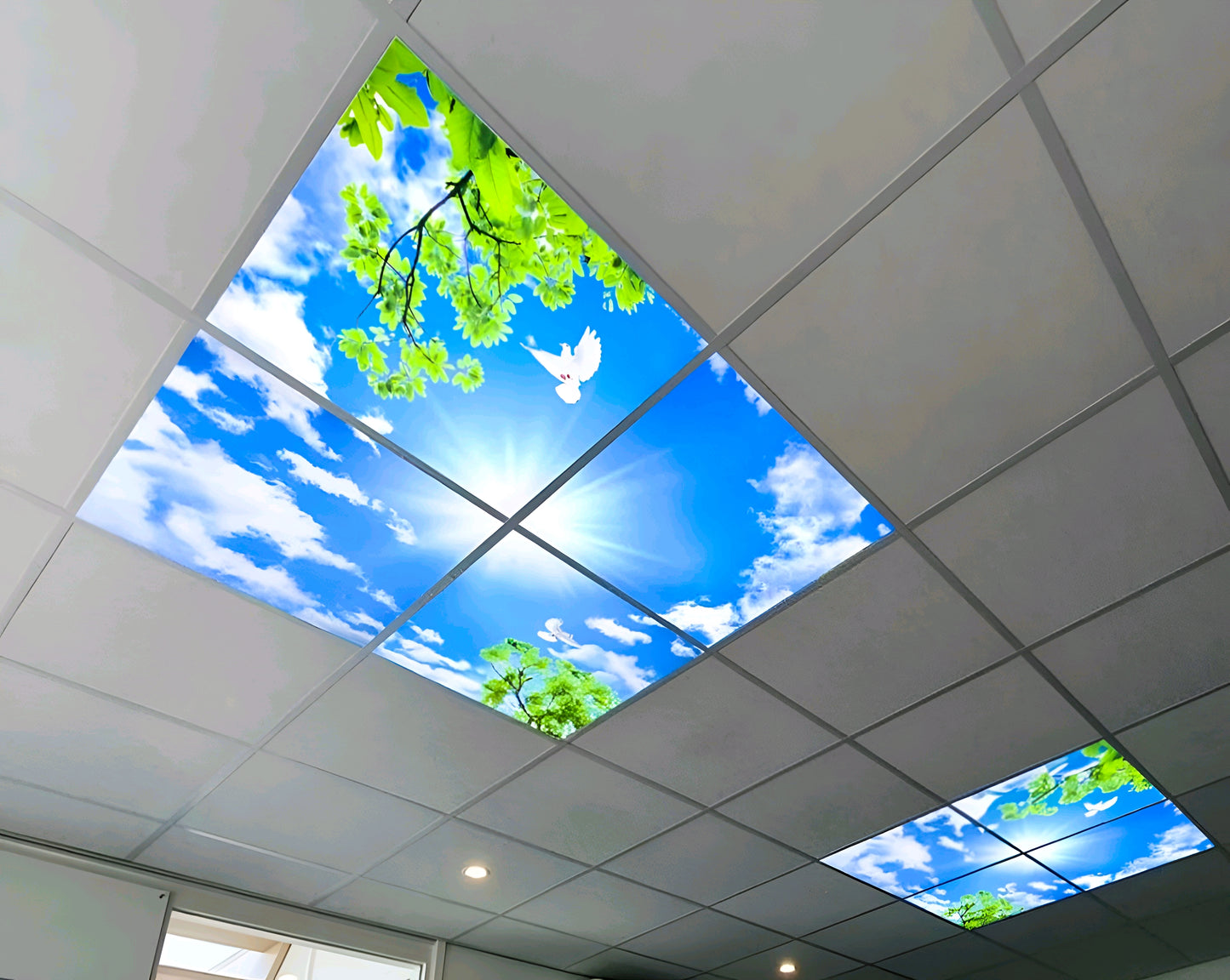 Pack of Four LED 600x600 Ultra Bright Sky Panel Light with Bird and Tree (Free Delivery)