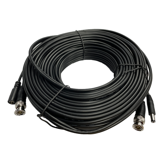 20m CCTV BNC and DC Cable - Black (CAB-CCTV-20M-B)